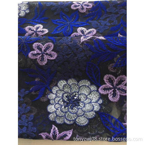 Combine Flower Flat Embroider Fabric for Ladies Garment